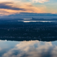 Aerial Lake Washington and Sammamish and Seattle To order a print please email me at  Mike Reid Photography