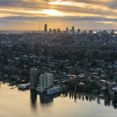 Aerial Madison Park and Seattle Skyline To order a print please email me at  Mike Reid Photography