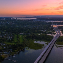 Aerial Seattle Sunset 520 Bridge and Madison Park.jpeg