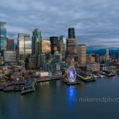 Over Seattle Blue Hour Skyline.jpg  Aerial views over Seattle and surroundings in these unique video and photographic perspectives. To arrange a custom Seattle aerial photography tour, please contacct me. #seattle To order a print please email me at  Mike Reid Photography : seattle, sky view observatory, svo, zeiss lenses, columbia center, urban, sunrise, fog, sunset, puget sound, elliott bay, space needle, northwest, washington, rainier, aerial, a7r, seattle aerial photography, northwest aerial photography, university of washington, alki, seattle photography