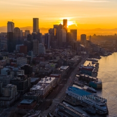 Over Seattle Dawn Light on the City.jpg To order a print please email me at  Mike Reid Photography : seattle, urban, sunrise, fog, sunset, puget sound, elliott bay, space needle, northwest, washington, Mount rainier, Mount Baker, aerial, a7r, a7r2, seattle aerial photography, northwest aerial photography, seattle aerial videos, northwest aerial videos, autel robotics drone, drone, drone videos, seattle photography, seattle video
