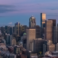 Over Seattle Downtown Above Pioneer Square.jpg To order a print please email me at  Mike Reid Photography : seattle, sky view observatory, svo, zeiss lenses, columbia center, urban, sunrise, fog, sunset, puget sound, elliott bay, space needle, northwest, washington, rainier, aerial, a7r, seattle aerial photography, northwest aerial photography, university of washington, alki, seattle photography