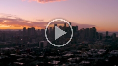 Over Seattle Downtown Sunset Video.mp4