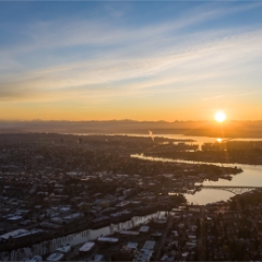 Over Seattle Eastside Sunrise Aerial Photography.jpg