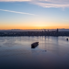 Over Seattle Elliott Bay Sunrise.jpg