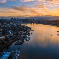 Over Seattle Lake Union Sunset Reflection Boating Aerial Photography  #seattle #dronephotography #dronevideo #aerial #aerialphotography #aerialvideo #northwest #washingtonstate To order a print please email me at  Mike Reid Photography : seattle, sky view observatory, svo, zeiss lenses, columbia center, urban, sunrise, fog, sunset, puget sound, elliott bay, space needle, northwest, washington, rainier, aerial, a7r, alr2, seattle aerial photography, northwest aerial photography, university of washington, alki, seattle photography