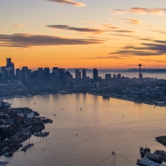 Over Seattle Lake Union and Downtown Sunset.jpg