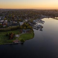 Over Seattle Lake Union and Gasworks Golden Sunrise Aerial Photography  #seattle #dronephotography #dronevideo #aerial #aerialphotography #aerialvideo #northwest #washingtonstate To order a print please email me at  Mike Reid Photography : seattle, sky view observatory, svo, zeiss lenses, columbia center, urban, sunrise, fog, sunset, puget sound, elliott bay, space needle, northwest, washington, rainier, aerial, a7r