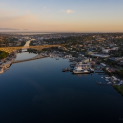 Over Seattle Lake Union and the Aurora Bridge Sunrise Aerial Photography  #seattle #dronephotography #dronevideo #aerial #aerialphotography #aerialvideo #northwest #washingtonstate To order a print please email me at  Mike Reid Photography : seattle, sky view observatory, svo, zeiss lenses, columbia center, urban, sunrise, fog, sunset, puget sound, elliott bay, space needle, northwest, washington, rainier, aerial, a7r