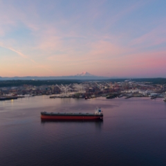 Over Seattle Port of Seattle and Mount Rainier.jpg