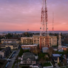 Over Seattle Queen Anne Sunrise  #seattle #dronephotography #dronevideo #aerial #aerialphotography #aerialvideo #northwest #washingtonstate To order a print please email me at  Mike Reid Photography : seattle, sky view observatory, svo, zeiss lenses, columbia center, urban, sunrise, fog, sunset, puget sound, elliott bay, space needle, northwest, washington, rainier, aerial, a7r, alr2, seattle aerial photography, northwest aerial photography, university of washington, alki, seattle photography, lake union, gasworks, queen anne