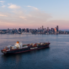 Over Seattle Shipping Arriving at Sunset.jpg