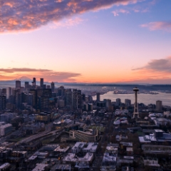 Over Seattle Sunrise Clouds over the City  #seattle #dronephotography #dronevideo #aerial #aerialphotography #aerialvideo #northwest #washingtonstate To order a print please email me at  Mike Reid Photography : seattle, sky view observatory, svo, zeiss lenses, columbia center, urban, sunrise, fog, sunset, puget sound, elliott bay, space needle, northwest, washington, rainier, aerial, a7r, alr2, seattle aerial photography, northwest aerial photography, university of washington, alki, seattle photography