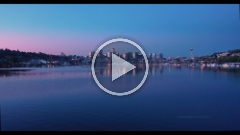 Quiet Seattle Skyline Morning Drone video.mp4