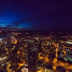 Seattle Aerial Nightscape.jpg To order a print please email me at  Mike Reid Photography : seattle, sky view observatory, svo, zeiss lenses, columbia center, urban, sunrise, fog, sunset, puget sound, elliott bay, space needle, northwest, washington, rainier