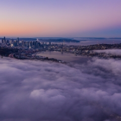 Seattle Aerial Photography Above the Clouds at Sunrise.jpg