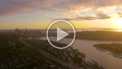 Seattle Aerial Photography City Dusk Light Video.mp4