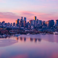 Seattle Aerial Photography Downtown Seattle Reflected in Lake Union Sunrise  #seattle #dronephotography #dronevideo #aerial #aerialphotography #aerialvideo #northwest #washingtonstate To order a print please email me at  Mike Reid Photography : seattle, sky view observatory, svo, zeiss lenses, columbia center, urban, sunrise, fog, sunset, puget sound, elliott bay, space needle, northwest, washington, rainier, aerial, a7r, seattle aerial photography, northwest aerial photography, university of washington, alki, seattle photography