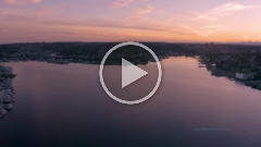 Seattle Aerial Photography Lake Union Sunrise Rowers.mp4