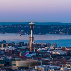 Seattle Aerial Photography Space Needle Dawn Light  #seattle #dronephotography #dronevideo #aerial #aerialphotography #aerialvideo #northwest #washingtonstate To order a print please email me at  Mike Reid Photography : seattle, sky view observatory, svo, zeiss lenses, columbia center, urban, sunrise, fog, sunset, puget sound, elliott bay, space needle, northwest, washington, rainier, aerial, a7r, seattle aerial photography, northwest aerial photography, university of washington, alki, seattle photography