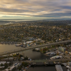 Seattle Aerial Photography Two Bridges Dusk.jpg
