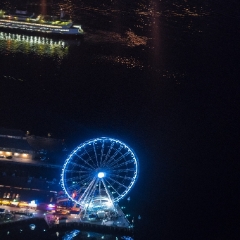 Seattle Aerial The Wheel To order a print please email me at  Mike Reid Photography