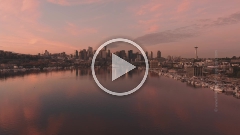 Seattle Lake Union Sunrise Aerial Video 053.mp4