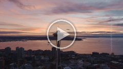 Space Needle Dusk  Aerial Drone Video.mp4