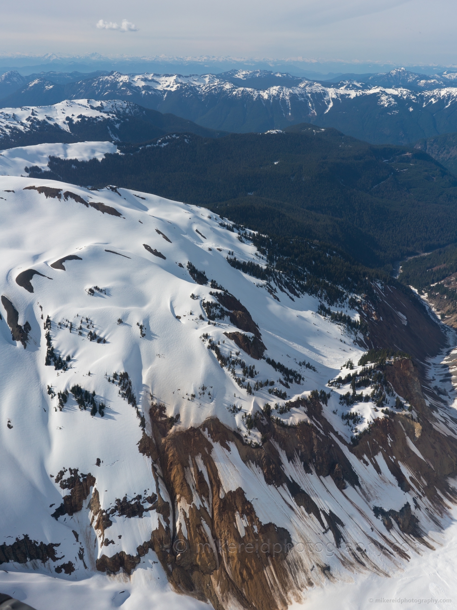 Aerial Mount Baker Parks Glacier