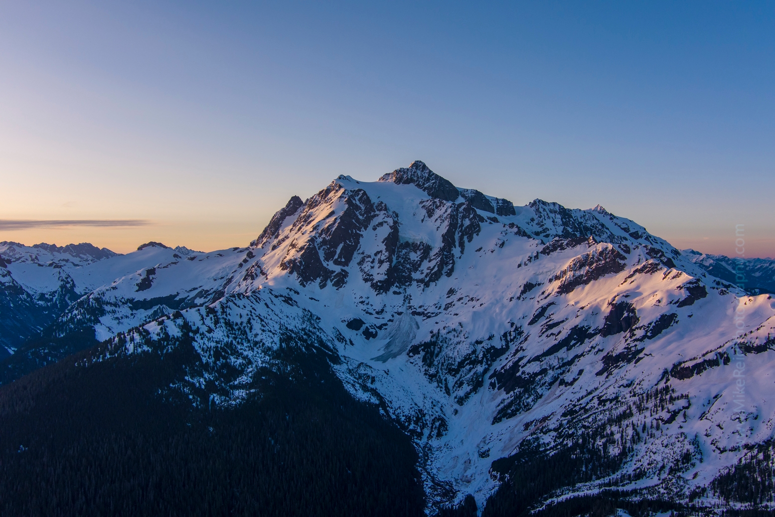Northwest Aerial Photography Mount Shuksan Sunrise