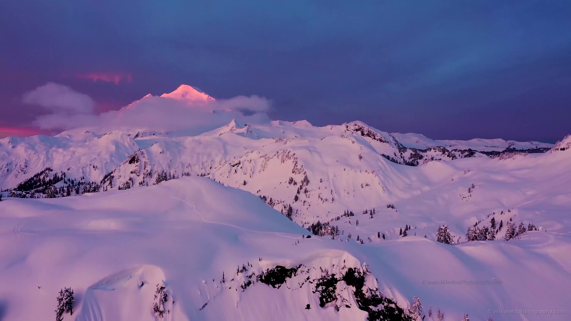 Over Artists Point and Mount Baker Sunrise