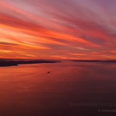 Aerial Sunset Clouds.jpg To order a print please email me at  Mike Reid Photography : seattle, sky view observatory, svo, zeiss lenses, columbia center, urban, sunrise, fog, sunset, puget sound, elliott bay, space needle, northwest, washington, rainier