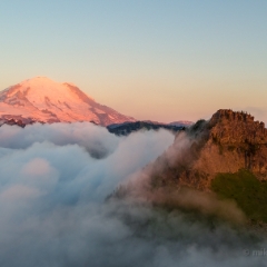 Northwest Aerial Photography Rainier Above the Fog at Sunrise To order a print please email me at  Mike Reid Photography : northwest, washington, Mount rainier, Mount Baker, aerial, drone, drone photography, dji, dji inspire, seattle aerial photography, northwest aerial photography, Skagit, Washington state, landscape photograpy, aerial photography