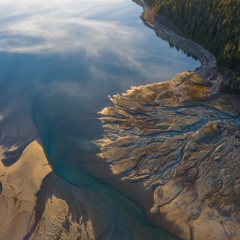 Northwest Aerial Photography River Abstracts With Clouds.jpg