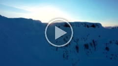 Over Artists Point Winter Snowscape Aerial Video.mp4
