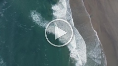 Over Cannon Beach Morning Light and Waves Video.mp4