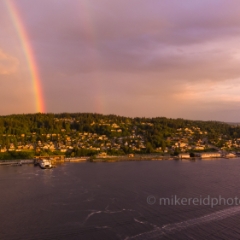 Over Mukilteo Sunset Rainbow Over the Ferry Aerial Photography.jpg