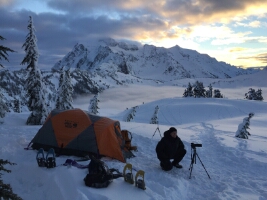 Artists Point Snowcamping Sunset