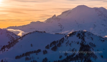 Mount Rainier Aerial Photography Crystal Mountain Ski Area Sunset Clouds Mount Rainier Aerial Photography Crystal Mountain Ski Area Sunset Clouds