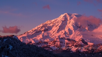 Mount Rainier Aerial Photography Tatoosh Range Alpenglow Clouds Sunset Pinks Mount Rainier Aerial Photography Tatoosh Range Alpenglow Clouds Sunset Pinks
