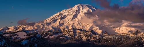 Mount Rainier Aerial Photography Tatoosh Range Edge Sunlit Fresh Snow Mount Rainier Aerial Photography Tatoosh Range Edge Sunlit Fresh Snow