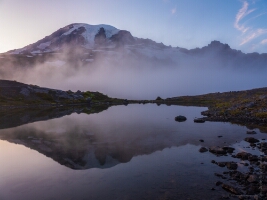 Mount Rainier Photography Mountain in the Dusk Mist.jpg