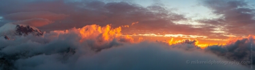 Mount Rainier Atop Fiery Sunset Clouds.jpg