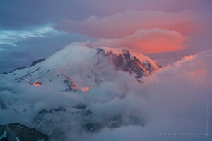 Mount Rainier Sunset Fire Lenticular Clouds.jpg