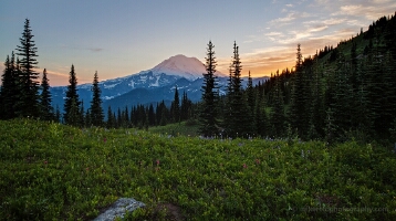 Mount Rainier Sunset Evening Mount Rainier Sunset Evening