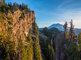 High Rock Lookout and Mount Rainier Sunrise – Fujifilm GFX 50S Fine Art Landscape Captured with the Fujifilm GFX 50S medium-format camera, this dramatic view of High Rock Lookout and Mount Rainier glows in golden sunrise light. Sheer cliffs,...
