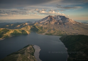 Aerial Mount St Helens Approach Spriti Lake