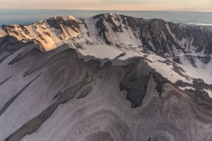 Aerial Mount St Helens Crater Details
