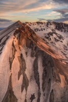 Aerial Mount St Helens Crater Edge Closeup