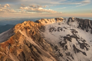 Aerial Mount St Helens Crater Lava Dome